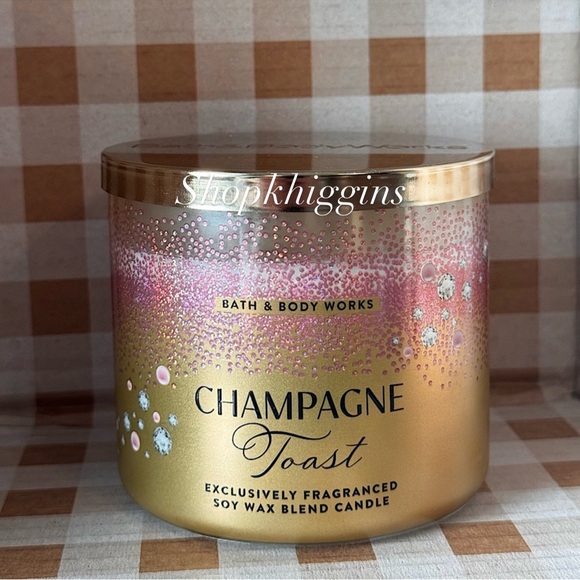 NEW B&BW Champagne Toast 3 wick soy wax blend candle - Picture 2 of 3